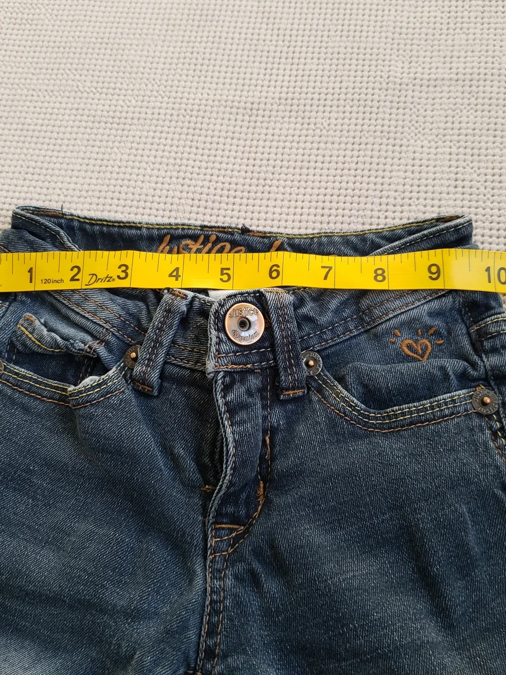 Justice Girls ‎ Size 8S Blue Flared Jeans Cotton blend
